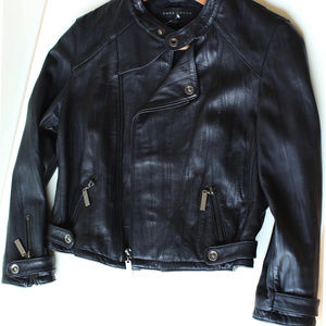 Genuine leather jacket by Dora Landa. Size 4